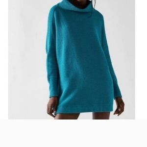 FP Movement by Free People Teal Green Oversized Cashmere Sweater Top/Dress Lg